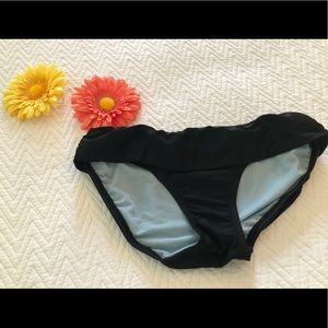 Athleta Black fold over top Bikini Bottom